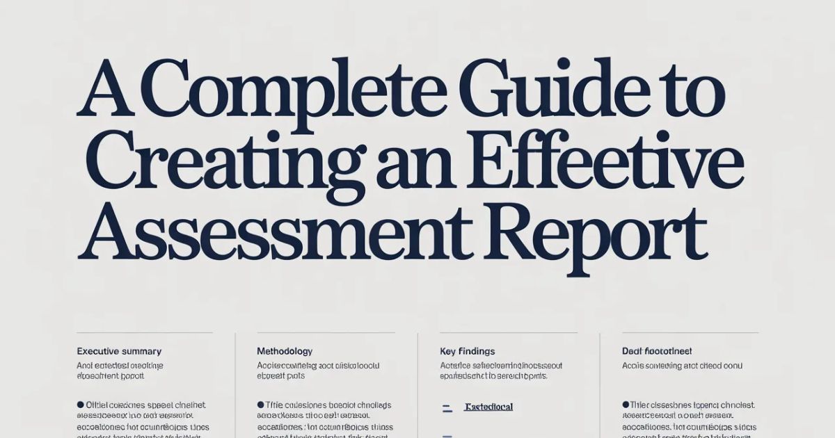 Case Study: Example Draft Assessment Report