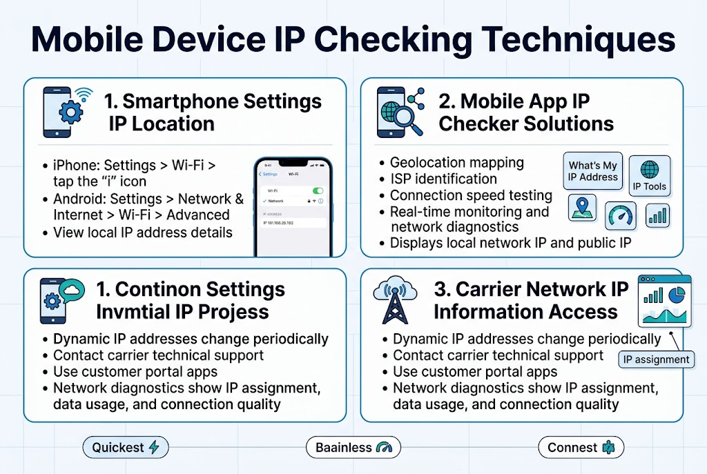Mobile Device IP Checking Techniques