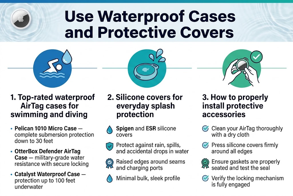 Use Waterproof Cases and Protective Covers